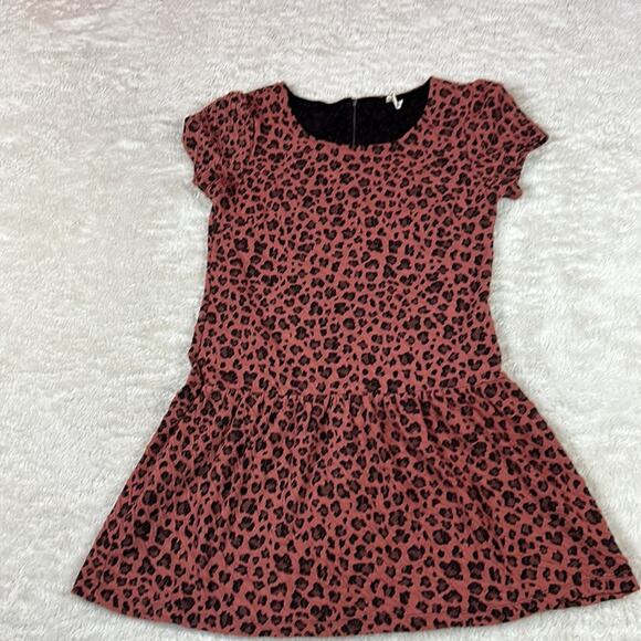 Love Marks dusky rose leopard print drop waist dress, size small - Picture 3 of 8